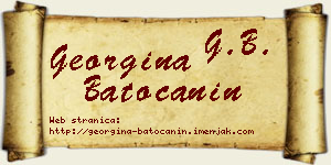 Georgina Batoćanin vizit kartica